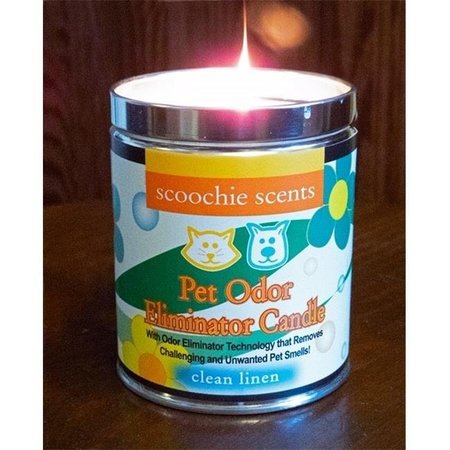 SCOOCHIE PET Scoochie Pet 262 Clean Linen Pet Odor Removing Candle - 13 oz 262